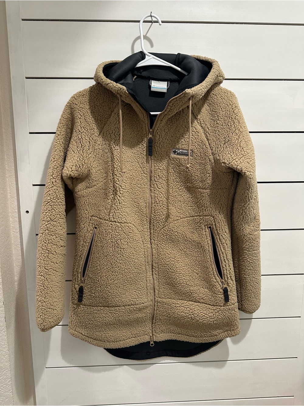 Columbia Black Jacket with Beige Trim